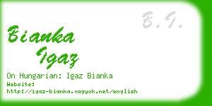 bianka igaz business card